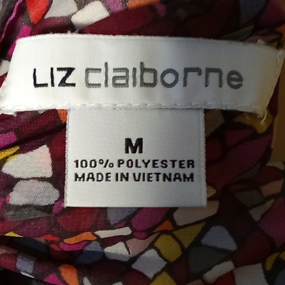 Colorful, Sheer Liz Claiborne Blouse, size medium - Picture 8 of 9